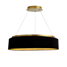 Dainolite CIR-2634C-AGB-698 - 34W Chandelier, AGB w/ BLK Shade