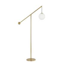 Dainolite HOL-661F-AGB - 1LT Incandescent Floor Lamp, AGB With Opal Glass