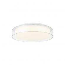 Matteo Lighting M14614WHCL - Callum White + Clear Flush Mounts