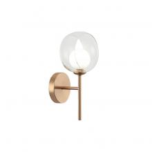 Matteo Lighting W60601AGCL - 1 LT "Delcia" Aged Gold + CL Glasswall Sconce G9 40W