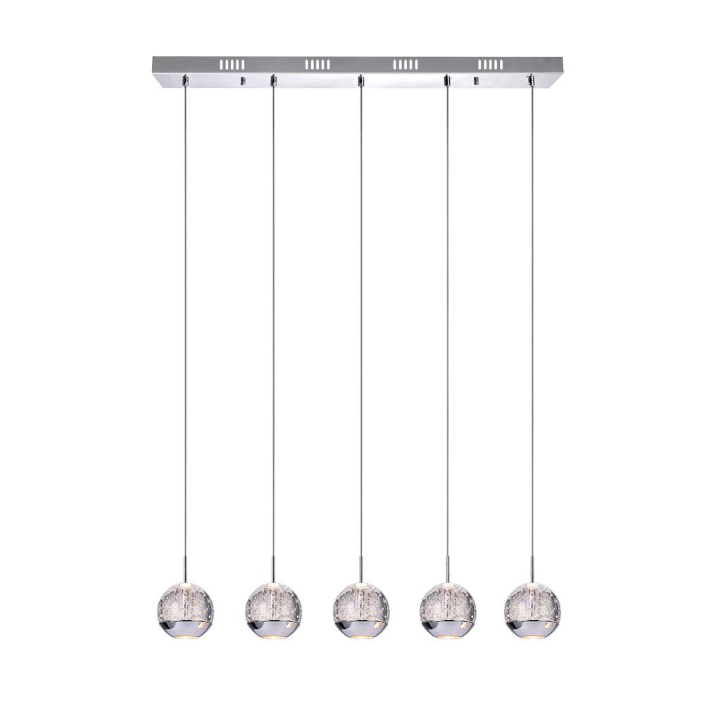 Perrier 5 Light Multi Light Pendant With Chrome Finish