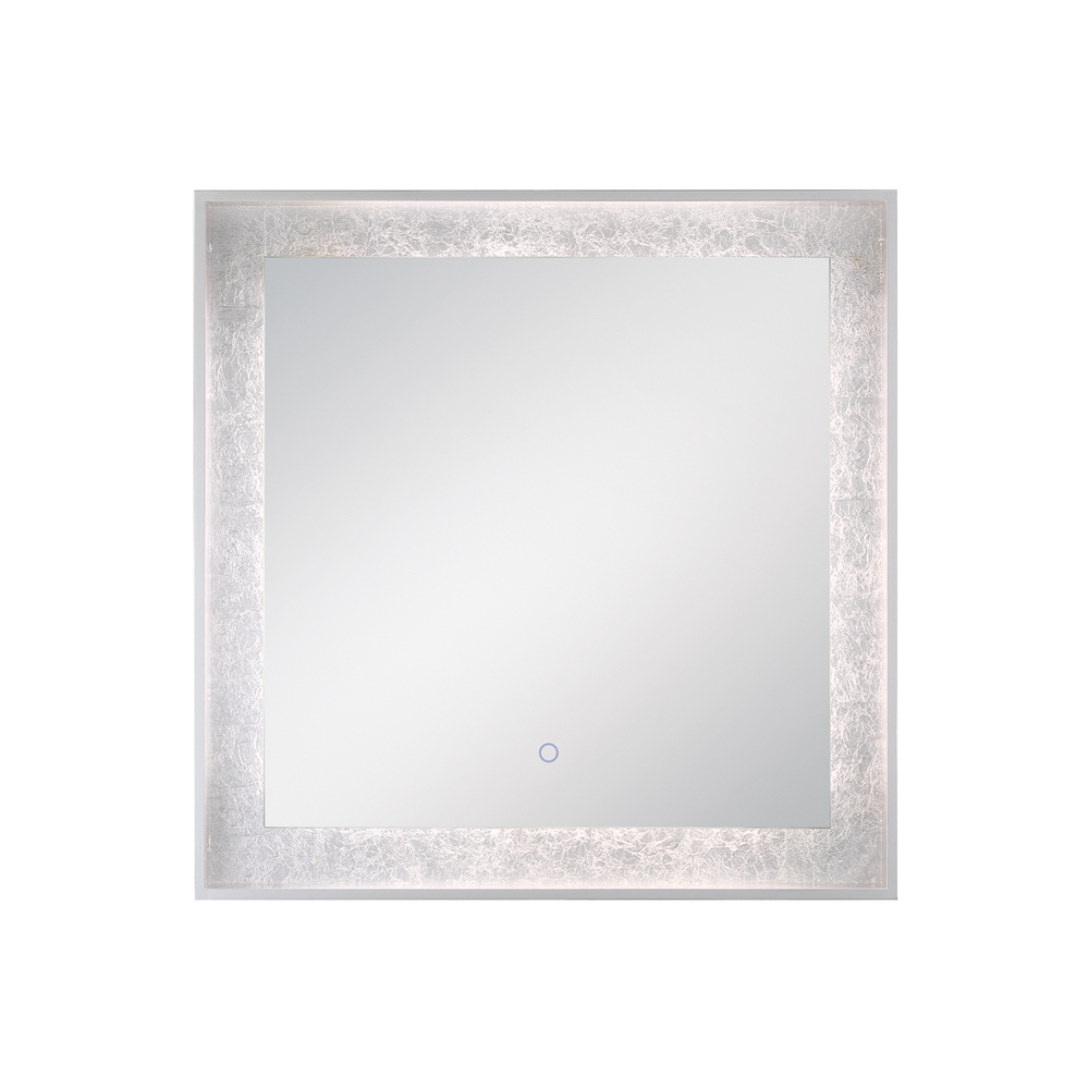 Mirror, LED, Edge-lit, Sq, Slv