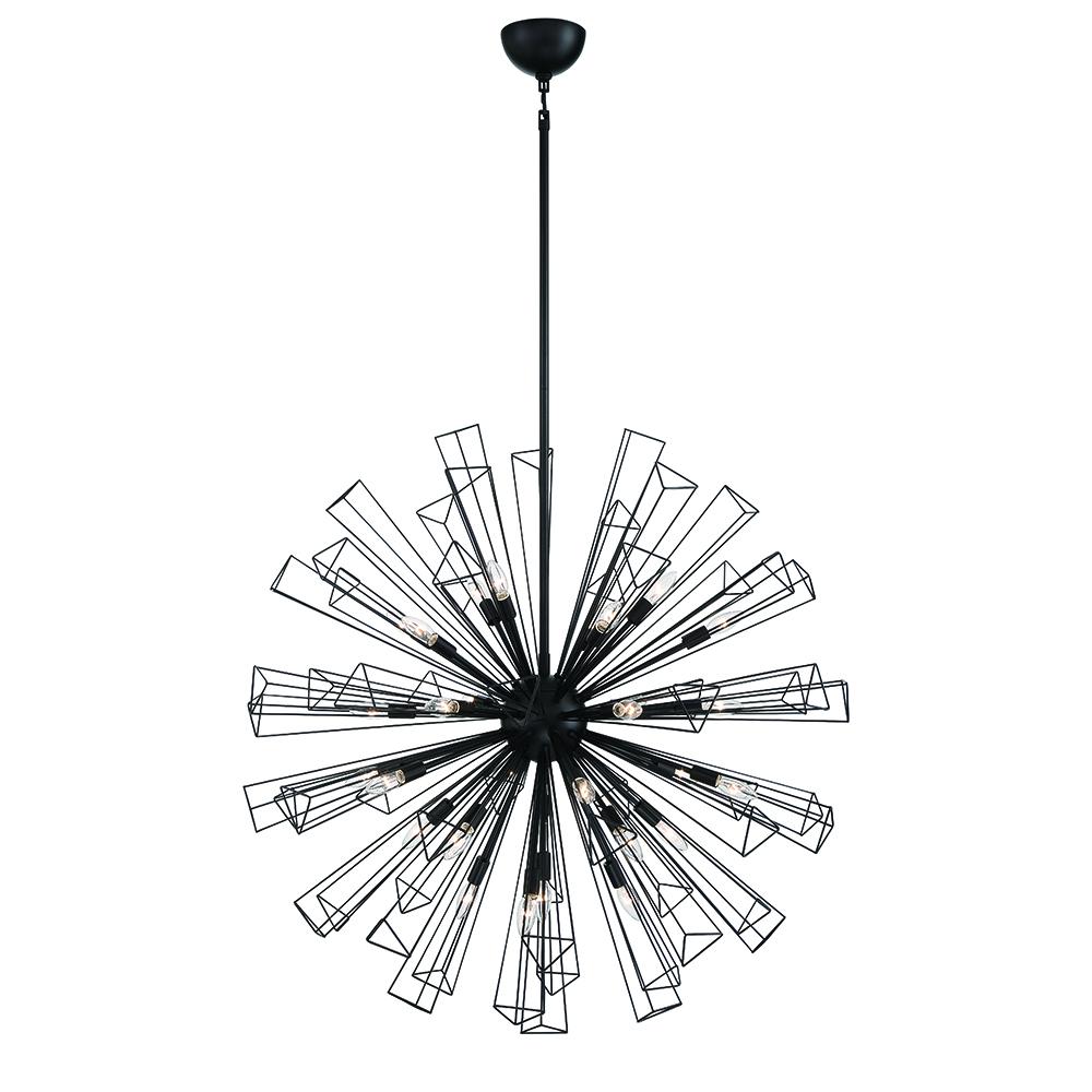 Dendelio 29 Light Chandelier in Black