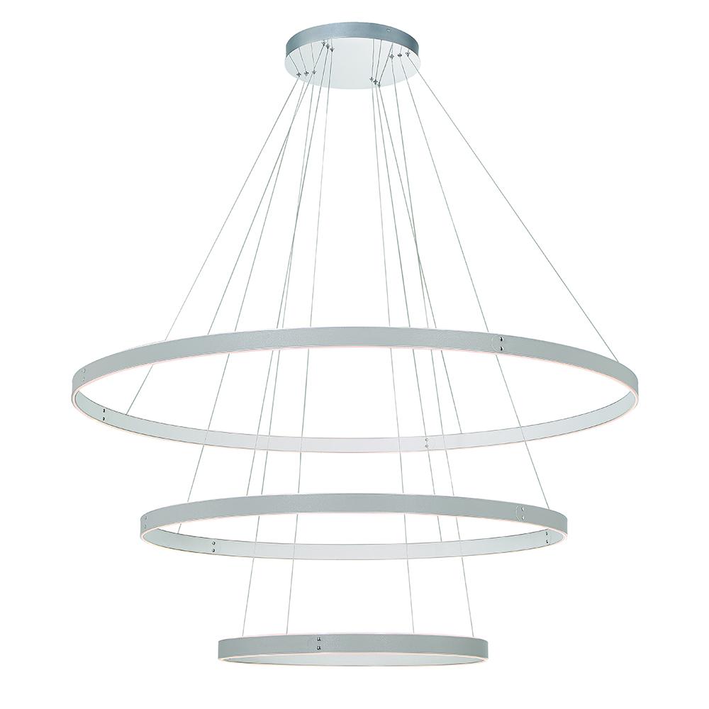 Verdura 1 Light Chandelier in Grey + White