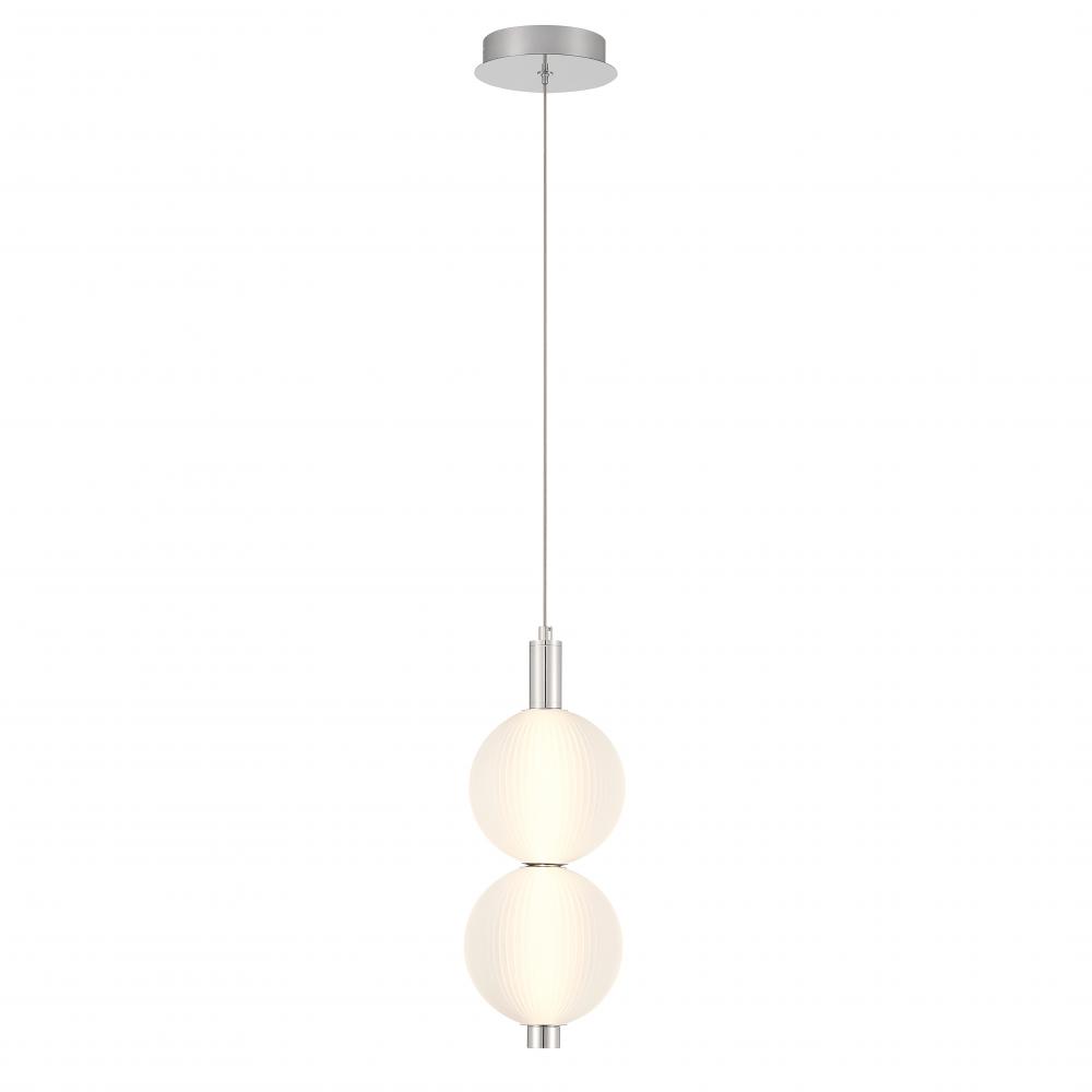 Palmas 16" LED Pendant In Nickel