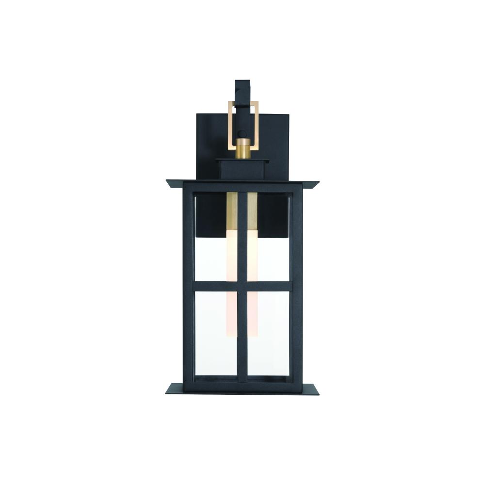 Greyson 16" LED Sconce In Brass and Black