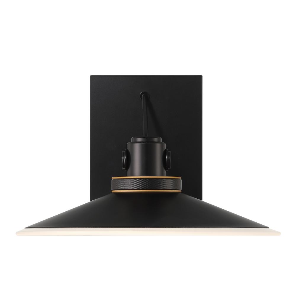 Deckard 12" LED Sconce In Gold and Black