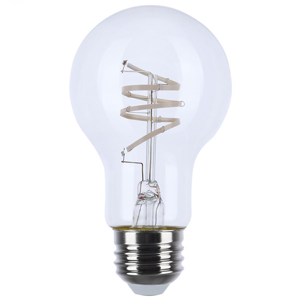 6 Watt LED; Reminiscent; Flex Gray Coil Filament; A19; Medium Base; 2700K CCT; Clear; 120 Volt