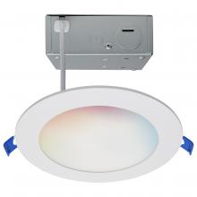 Satco Products Inc. S11562 - 12 Watt; LED Direct Wire; Low Profile Downlight; 6 Inch Round; Starfish IOT; Tunable White and RGB;