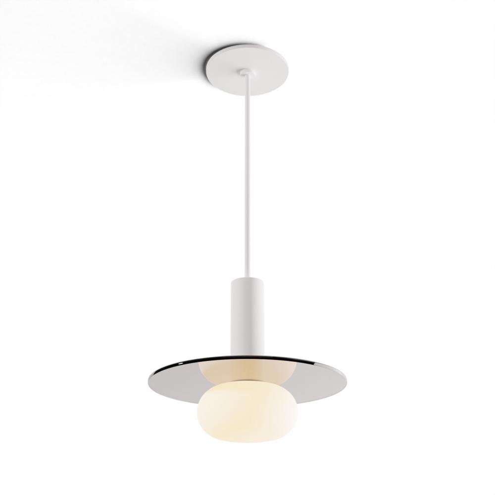 Combi Pendant 6" Single Unit Matte White with Matte White Canopy