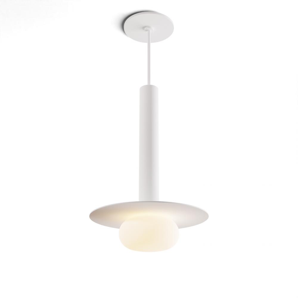 Combi Pendant 12" Single Unit Matte White with Matte White Canopy