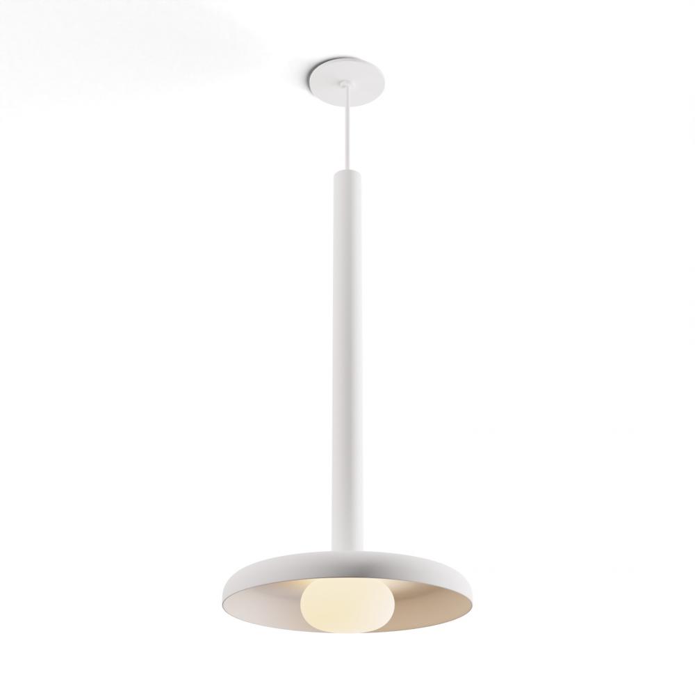 Combi Pendant 24" Single Unit Matte White with Matte White Canopy