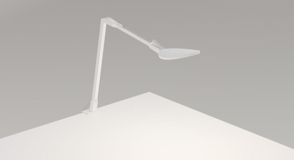 Splitty Reach (Warm Light) (Matte White) with 2-Piece Desk Clamp