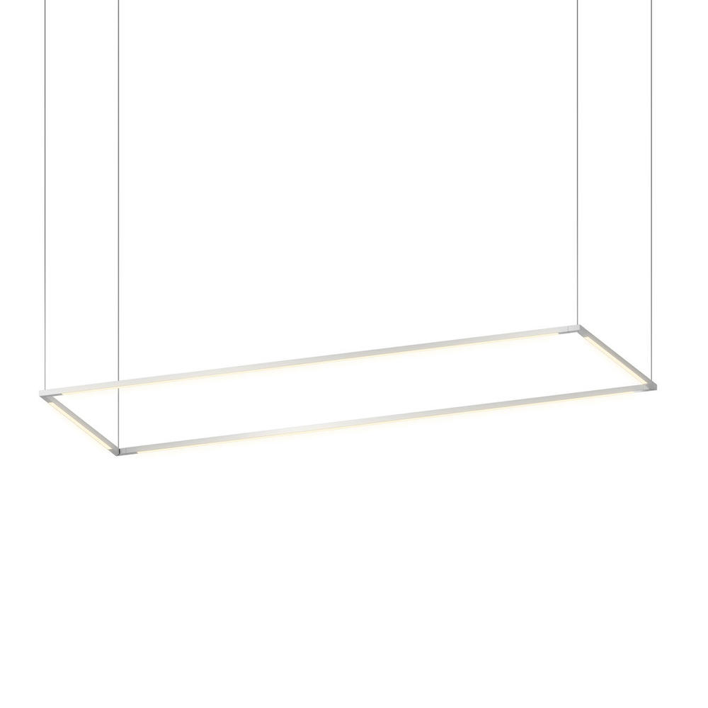 Z-Bar Pendant Large Rectangle, Silver (16"/48" light bars)