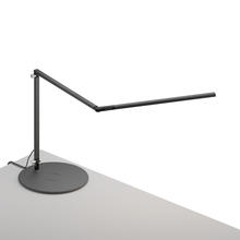 Koncept Inc AR3200-WD-MBK-QCB - Z-Bar slim Desk Lamp with wireless charging Qi base (Warm Light; Metallic Black)