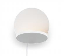 Koncept Inc GRW-S-MWT-SIL-PI - Gravy Wall Sconce - Matte White Body, Silver plates - Plug-in