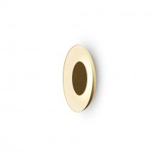 Koncept Inc RMW-09-SW-BRS-HW+18BD-GMW - Ramen Wall Sconce 9" (Brass) with 18" back dish (Gold w/ Matte White Interior)