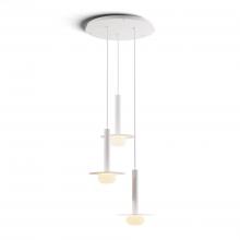 Koncept Inc CMP-C3-S-12-MWT+MPTB9+GLB - Combi Pendant 12" Circular 3 Combo Matte White with Matte White Canopy