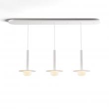 Koncept Inc CMP-L3-S-12-MWT+MPTB9+GLB - Combi Pendant 12" Linear 3 Combo Matte White with Matte White Canopy