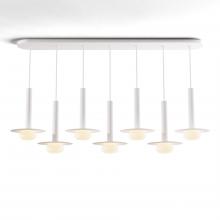 Koncept Inc CMP-L7-S-12-MWT+MPTB9+GLB - Combi Pendant 12" Linear 7 Combo Matte White with Matte White Canopy