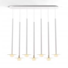 Koncept Inc CMP-L7-S-36-MWT+MBRS9+GLB - Combi Pendant 36" Linear 7 Combo Matte White with Matte White Canopy