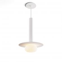 Koncept Inc CMP-S1-S-12-MWT+MPTB9+GLB - Combi Pendant 12" Single Unit Matte White with Matte White Canopy