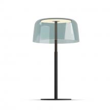 Koncept Inc YUT-SW-MTB+SBLU - Yurei Table Lamp (Matte Black) with 14" Acrylic Shade, Blue