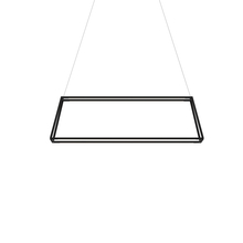 Koncept Inc ZBP-38-RR-SW-MTB-CNP - Z-Bar Pendant Rise Small Rectangle, Soft Warm, Matte Black, 40" x 14" x 12"