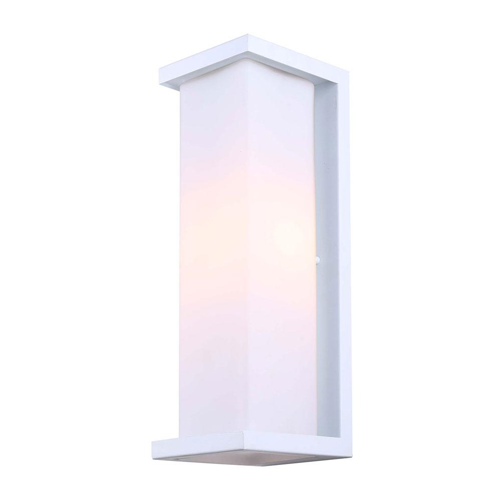 RIDLEY, IOL608WH, WH (Sand) Color, 1 Lt Outdoor Light, Flat Opal Glass, 1 x 60W Type A