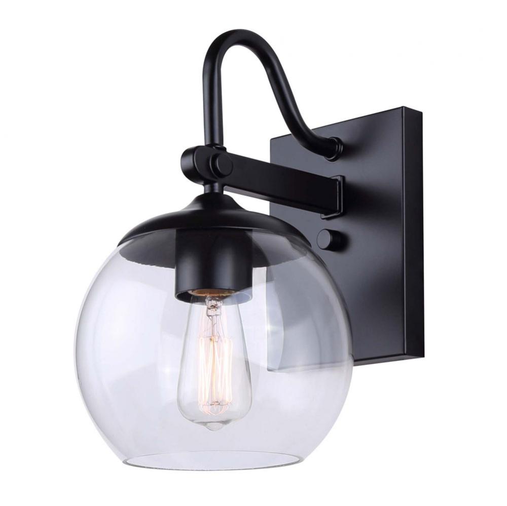 OLI, IOL611BK, MBK Color, 1 Lt Outdoor Down Light, Clear Glass, 1 x 60W Type A