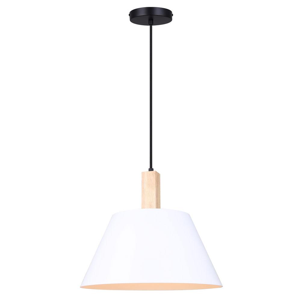 HARLYN, IPL1124A01BWW, MBK + MWH + Real Wood Color, 1 Lt Pendant, 60W Type A