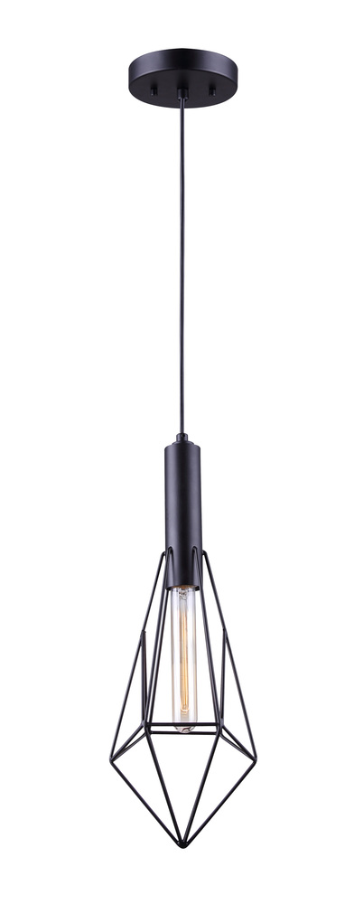 GREER, MBK Color, 1 Lt Cord Pendant, 60W Type A, 6" W x 19 1/2" - 67 1/2" H