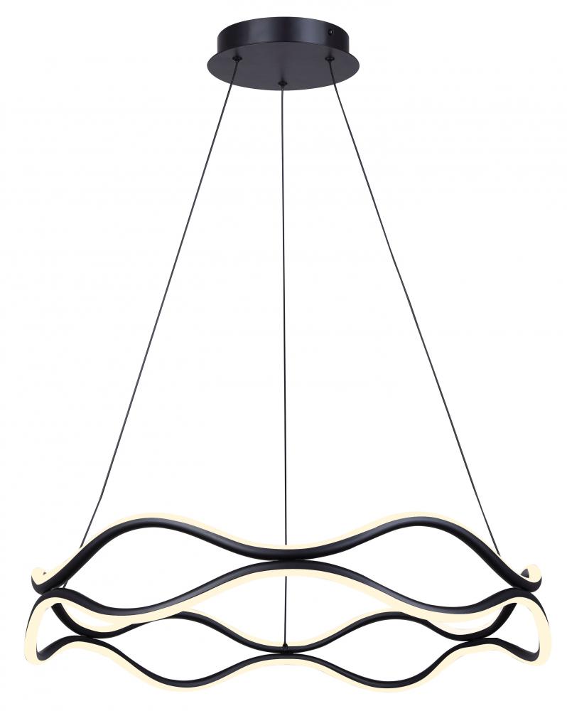CASTRA, MBK Color, 23.5" W Cord LED Chandelier, Silicone , 28.5W LED (Int.), Dimm., 1900 lm, 300