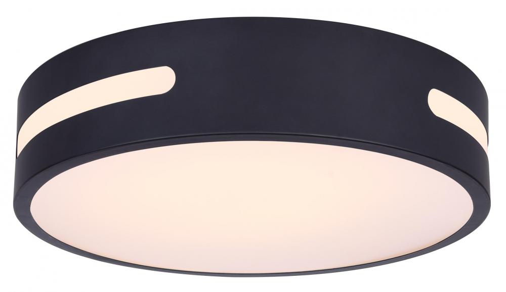 LED Flush Mount, CL-19-13-BK, 13" MBK Color, 24W LED (Integrated), 3000K 4000K 5000K, 14400 Lume