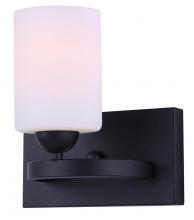 Canarm IVL370A01BK - Hampton, IVL370A01BK, MBK Color, 1 Lt Vanity, Line Painted Glass, 100W Type A19