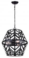 Canarm ICH635B03BK17 - MAUD, ICH635B03BK17, MBK Color, 3 Lt 16.5" Wide Chandelier, 100W Type A, 16.5" W x 17.5"