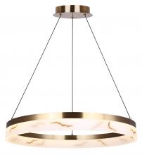 Canarm LCH294A24GD - ELYNN 1 Light Gold Glam Chandelier with Integrated LED for Dining Rooms and Living Rooms