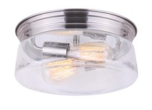 Canarm IFM679A12BN - ALBANY, 2 Lt Flush Mount, Seeded Glass, 60W Type A, 12" W x 6" H, Easy Connect Included