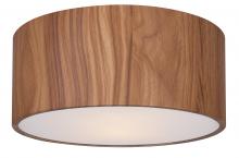 Canarm IFM318A13BKW - Dexter, MBK + Faux Wood Color, 2 Lt Flushmount, 60W Type A, 13" W x 5.25" H, Easy Connect In