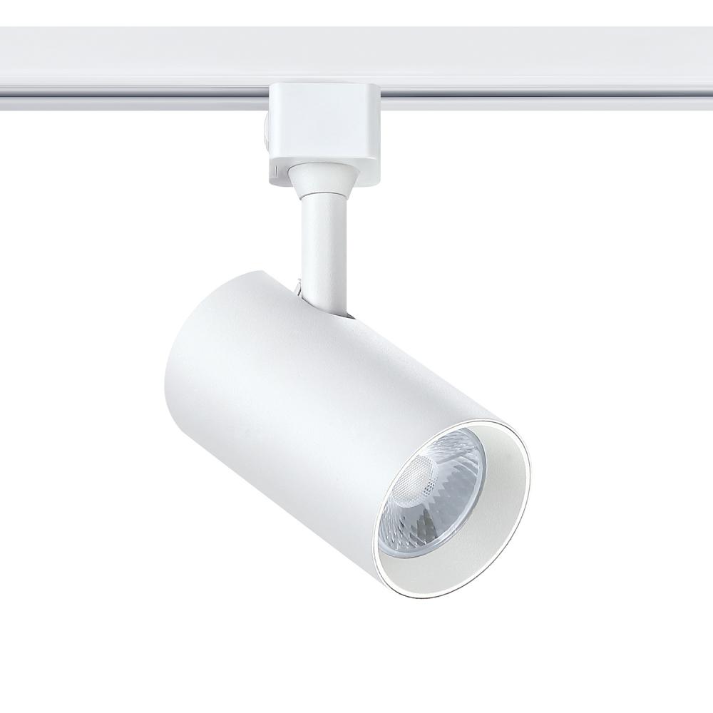 12 Watt Integrated LED Track Cylinder in a White Finish