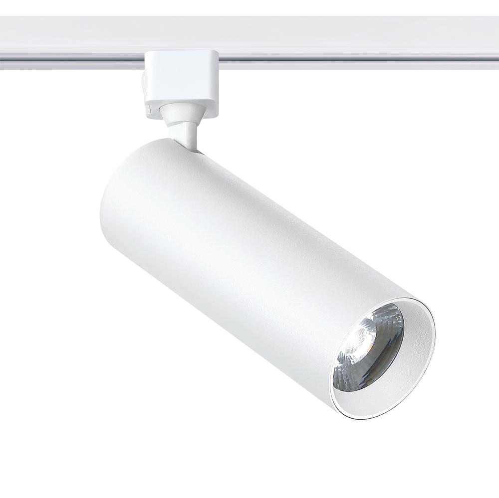 20 Watt Integrated LED Track Cylinder in a White Finish