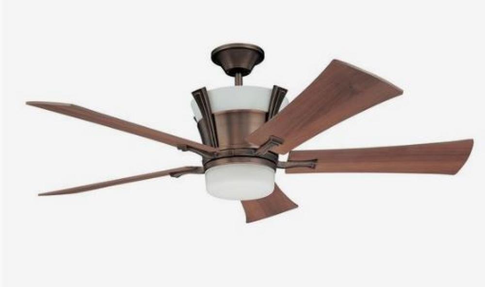 52-in Meridian Architectural Bronze Ceiling Fan with Light Kit and Remote