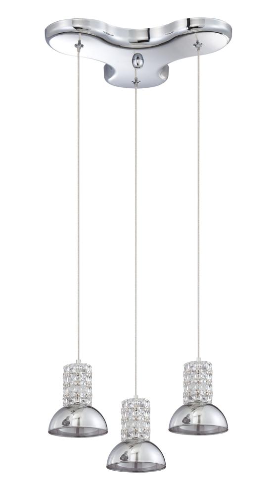 MILLENIUM series 3-Light Chrome Pendant Pan