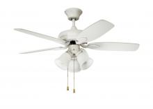 Kendal AC9042-WH - Casual/Transitional Nick 3-Light 42-Inch Ceiling Fan, White