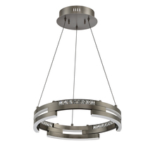 Kendal PF8718-BKS - SATERN series 32 Watt Chrome Integrated LED Ring Pendant