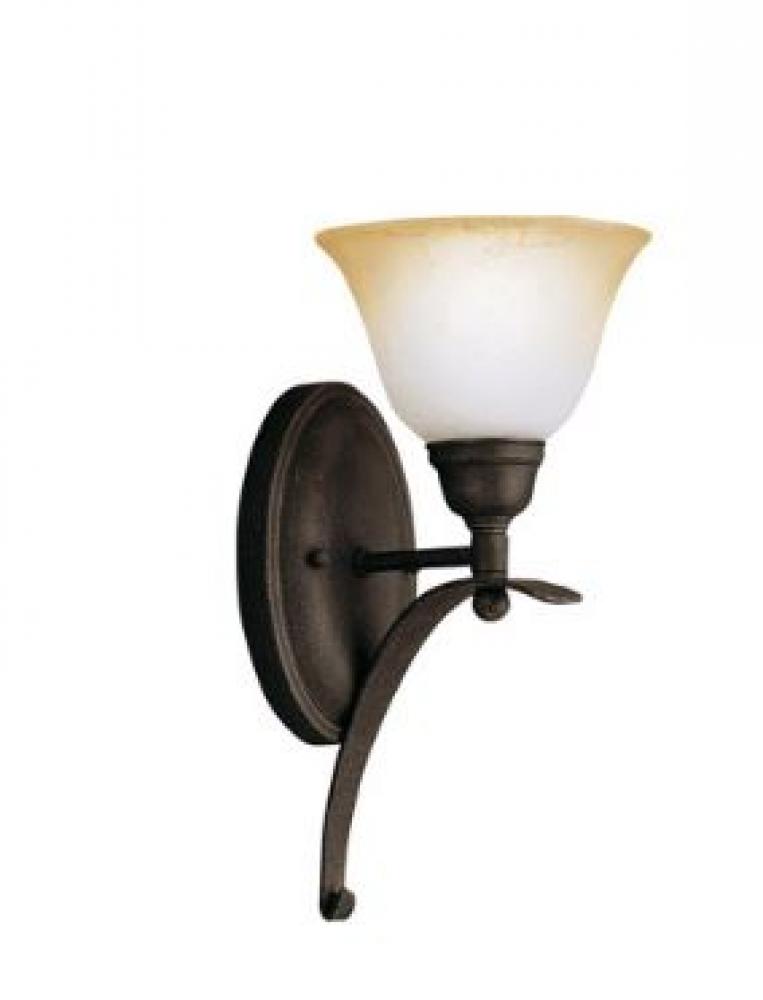 1 Light Wall Sconce in Distressed Black