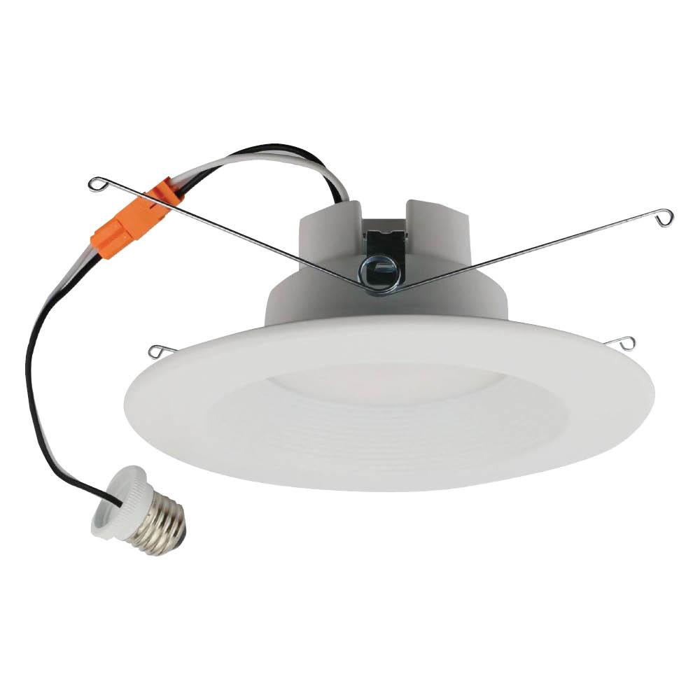 LED Retro Downlight  12W 120V 27K Dim 6IN  White Round STANDARD