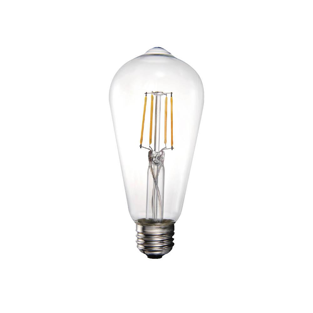 LED Filament Lamp ST19 E26 Base 4.5W 120V 27K Clear Vertical Dim Standard