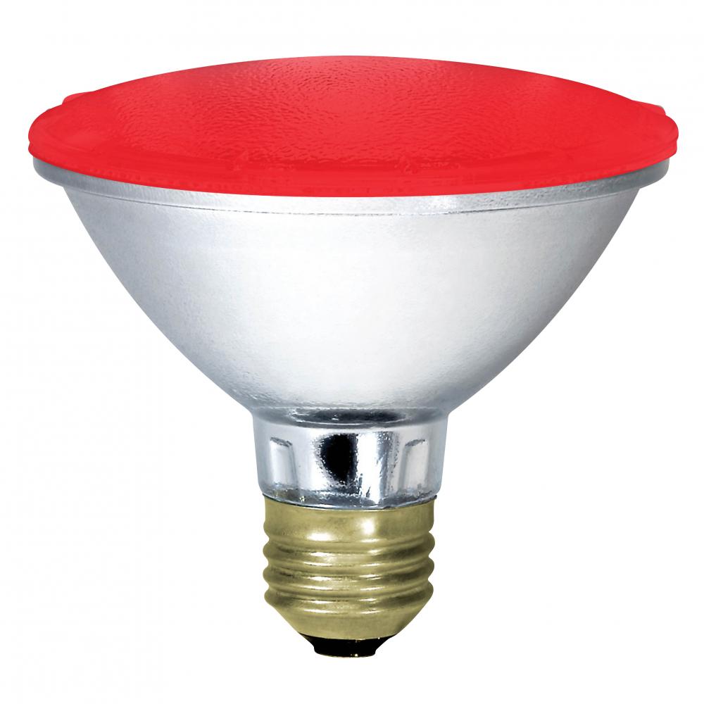 Halogen Coloured Reflector Lamp PAR30 E26 50W 130V DIM  Flood Red Standard