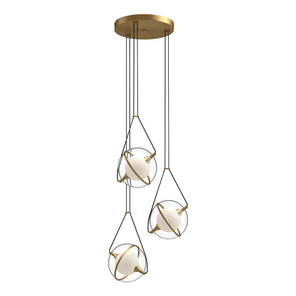 Aries 18-in Brushed Gold LED Chandeliers